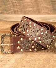 Medieval Long Leather Belt. cinturon Medieval. Windlass.Marto